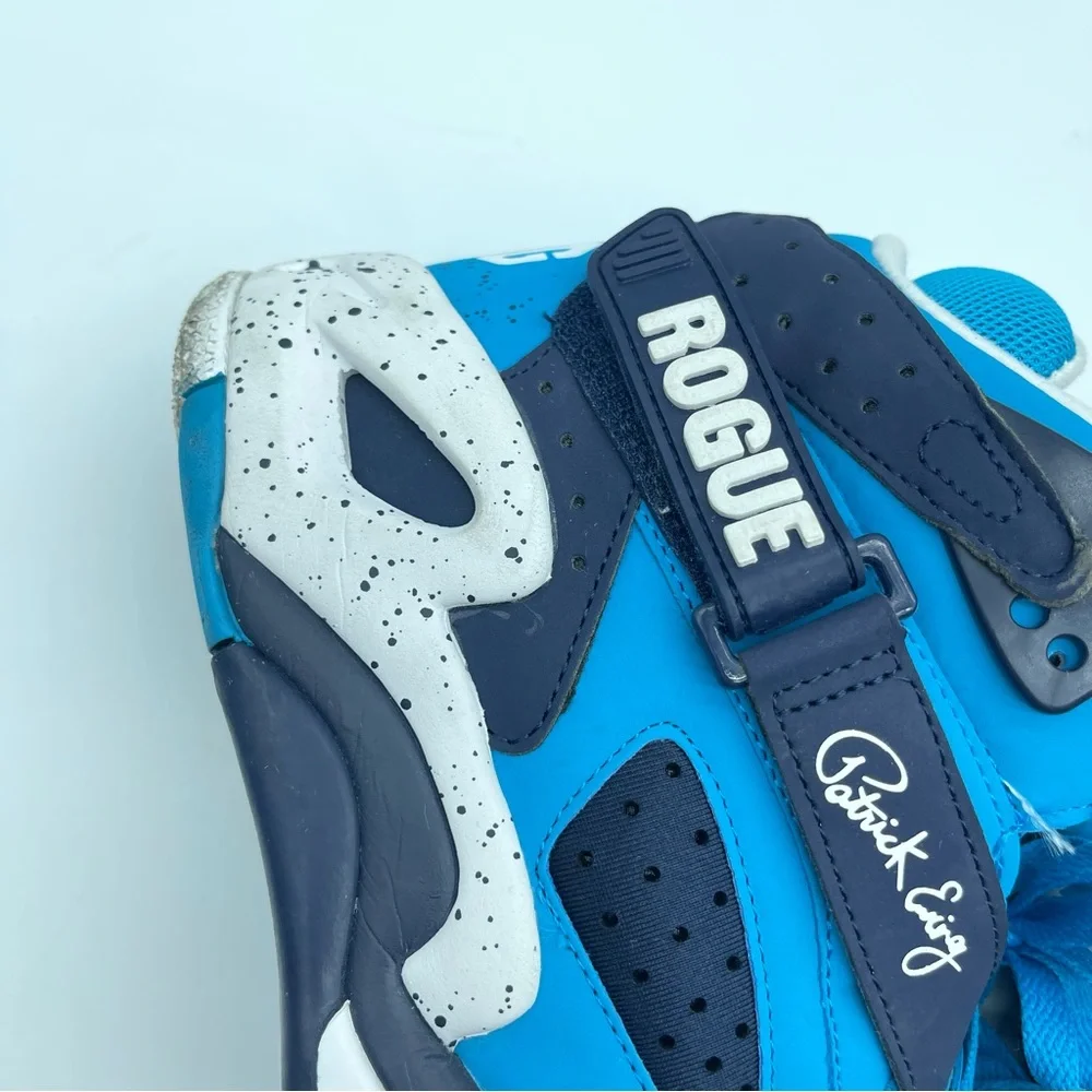 Patrick Ewing Shoes 10.5 Blue White Rogue Lace Up Athletic High Tops - Picture 6 of 13